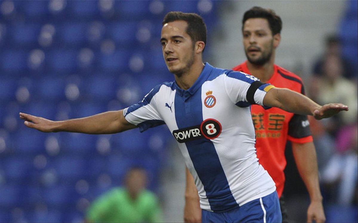 Lucas Vázquez en su etapa con el Espanyol