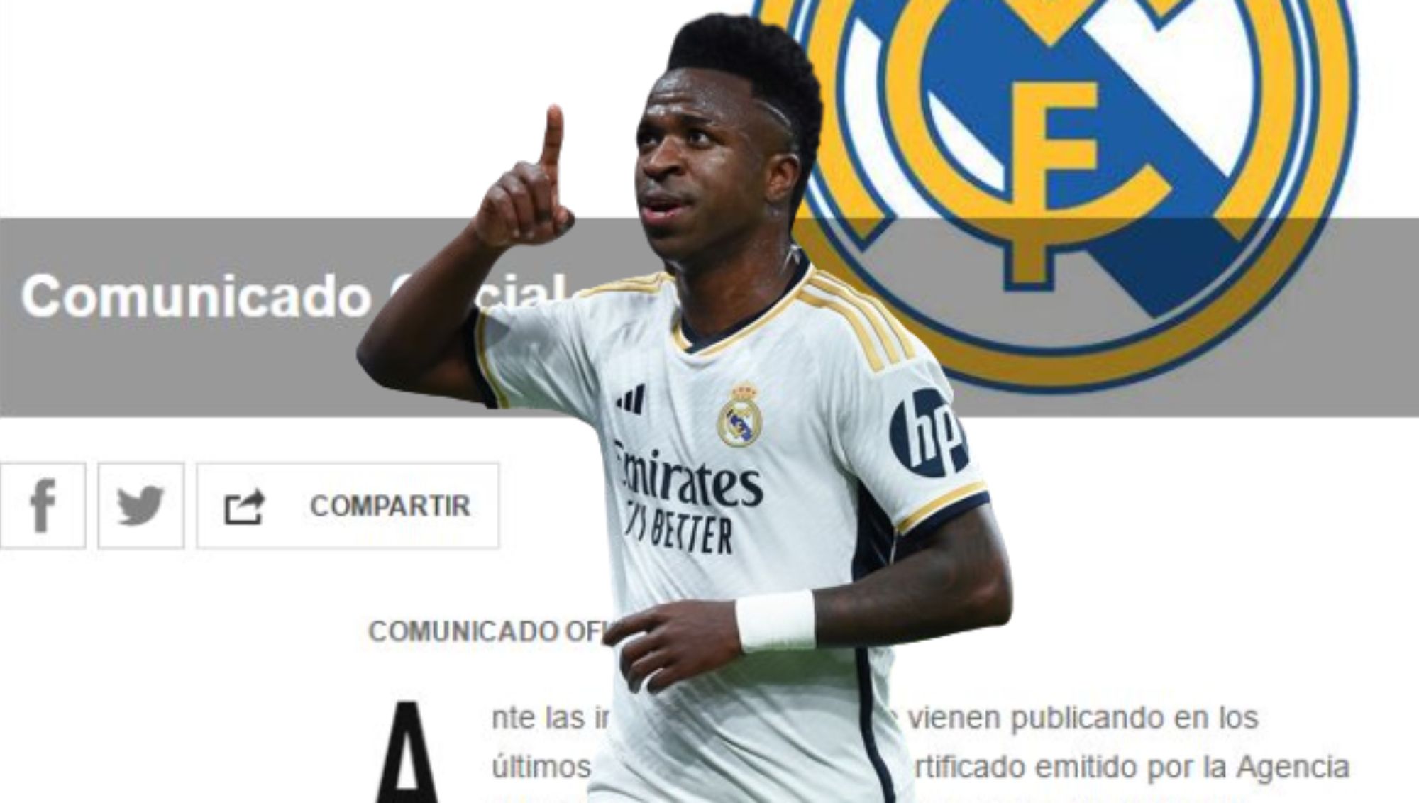 Comunicado del Real Madrid sobre Vinicius