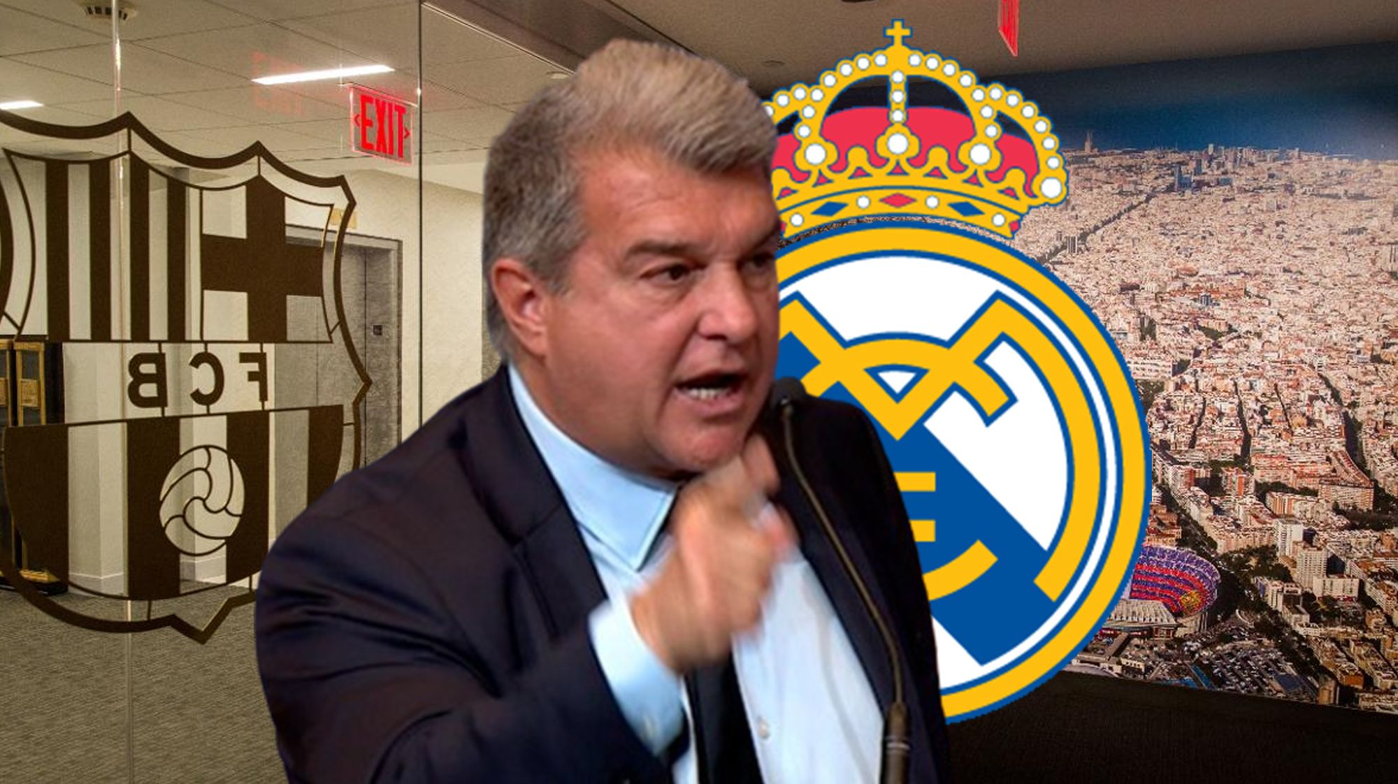 Laporta insiste con sus ataques a Florentino y el Real Madrid: "Se le ve el p..."