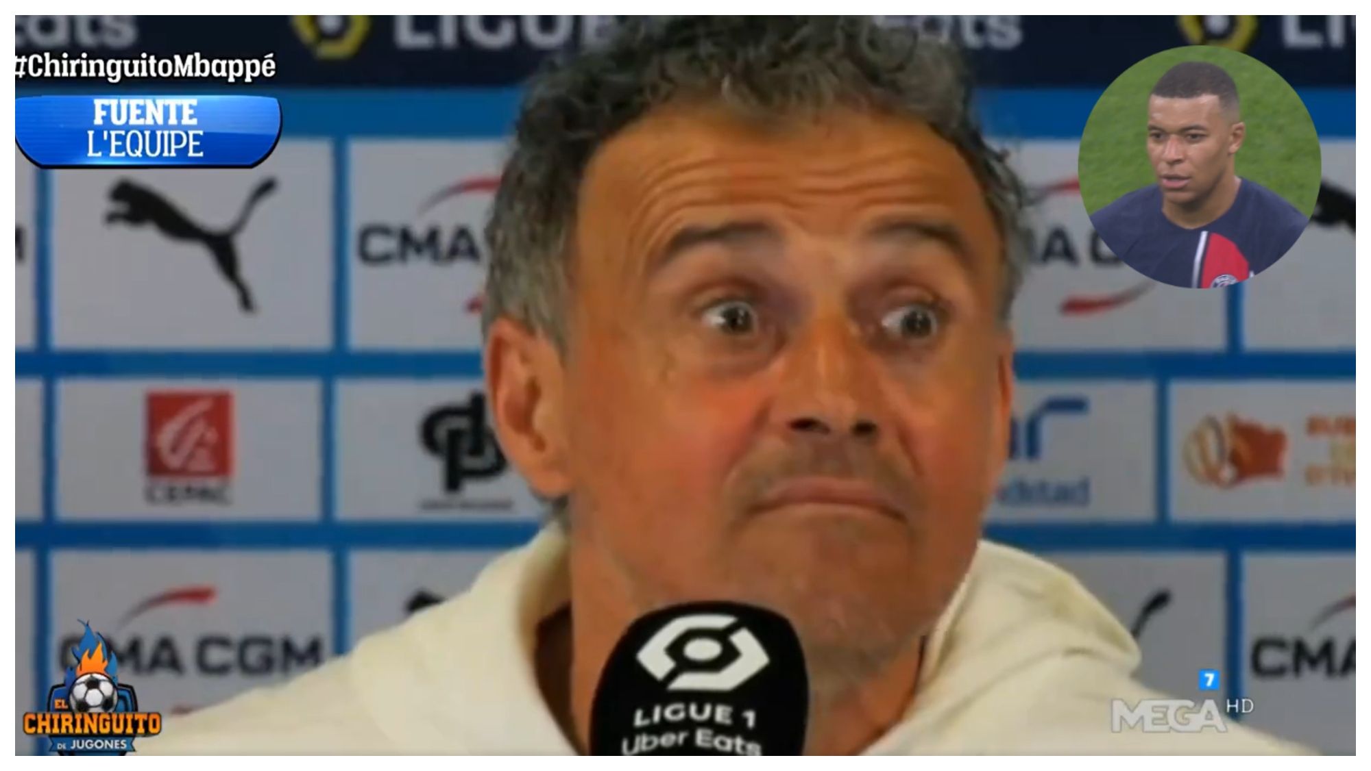 Luis Enrique, atónito