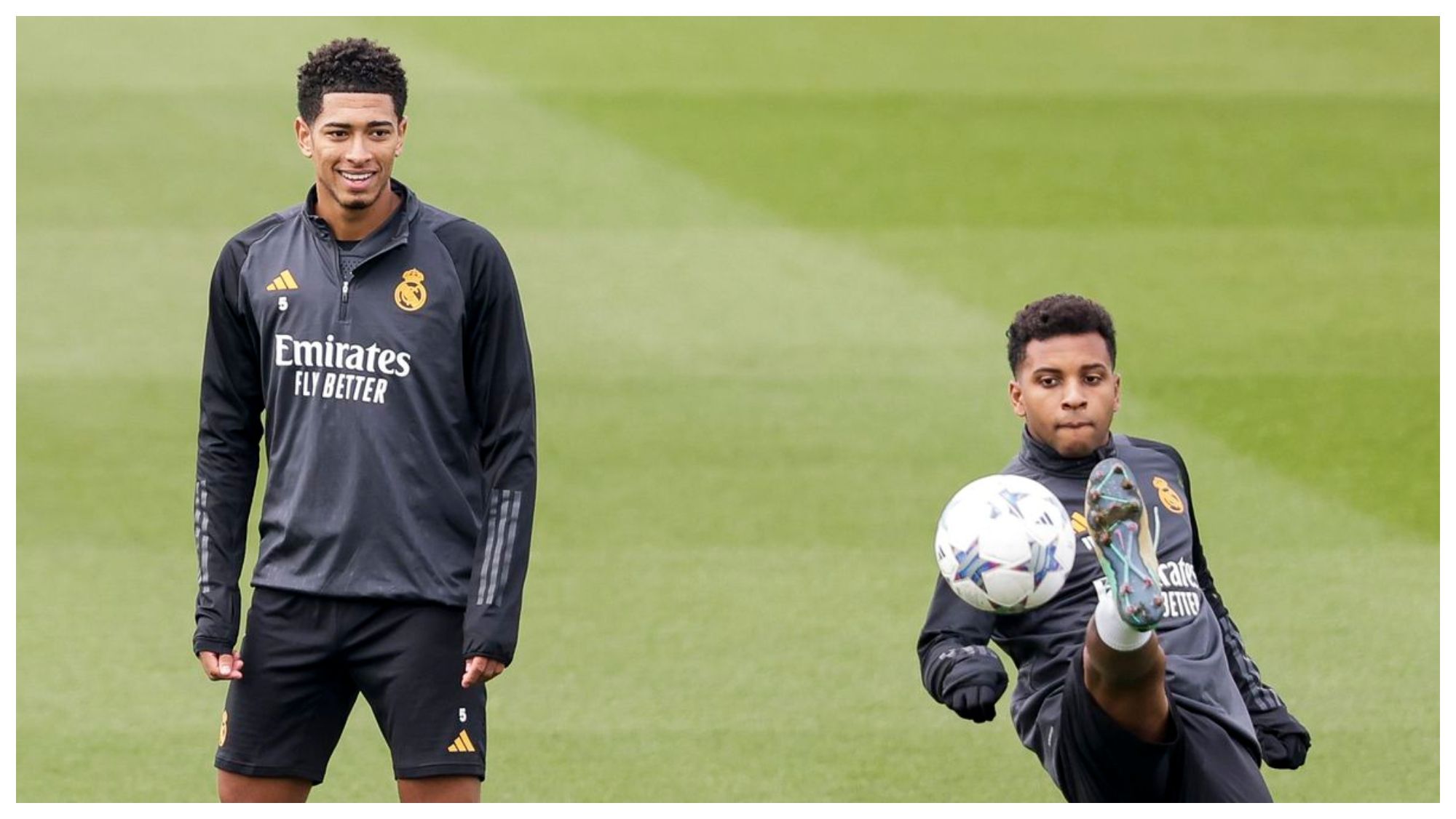 Bellingham y Rodrygo, bajas en el entrenamiento