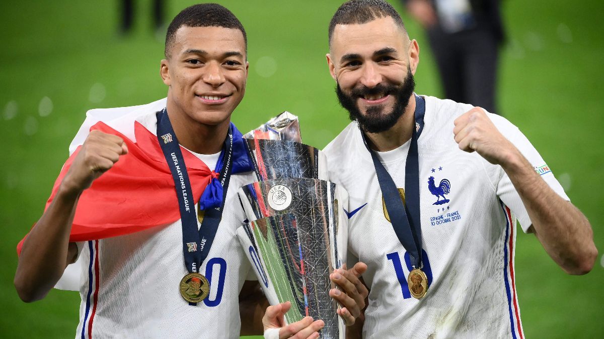 Kylian Mbappé y Karim Benzema