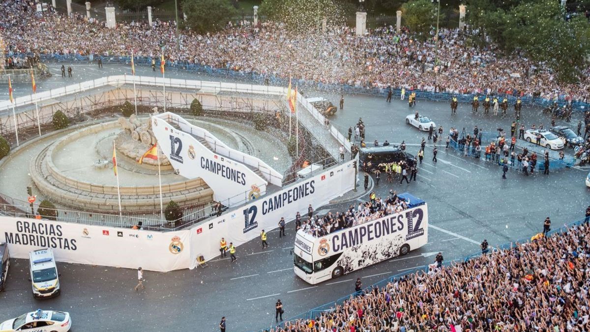 La Diosa Cibeles es el lugar de reunión de todos los aficionados madridistas