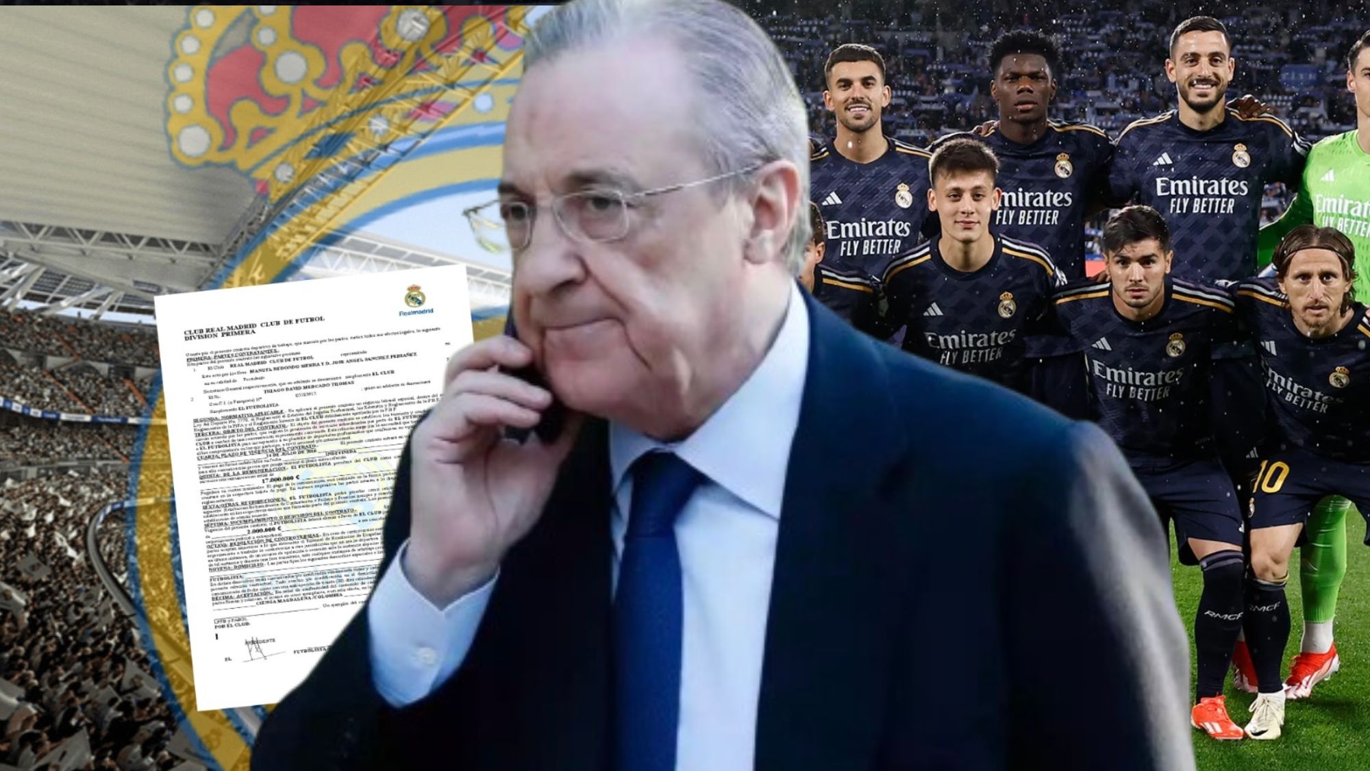 Florentino tiene un papelón, llamada de su agente antes de firmar con otro club   Presi, quiero...