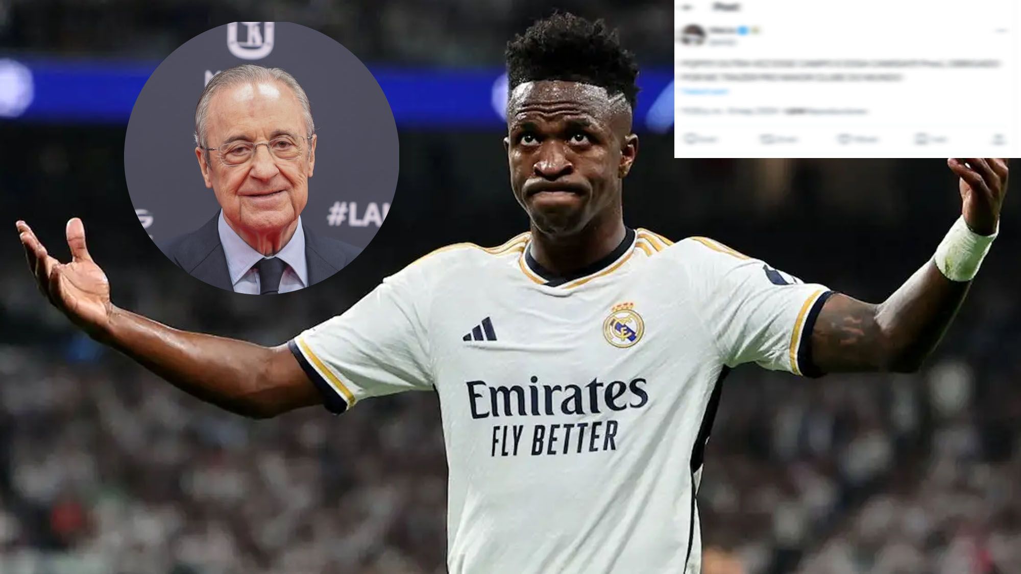 Vinicius, muy emocionado, se acuerda de Florentino tras la remontada, es viral: “Presi…”