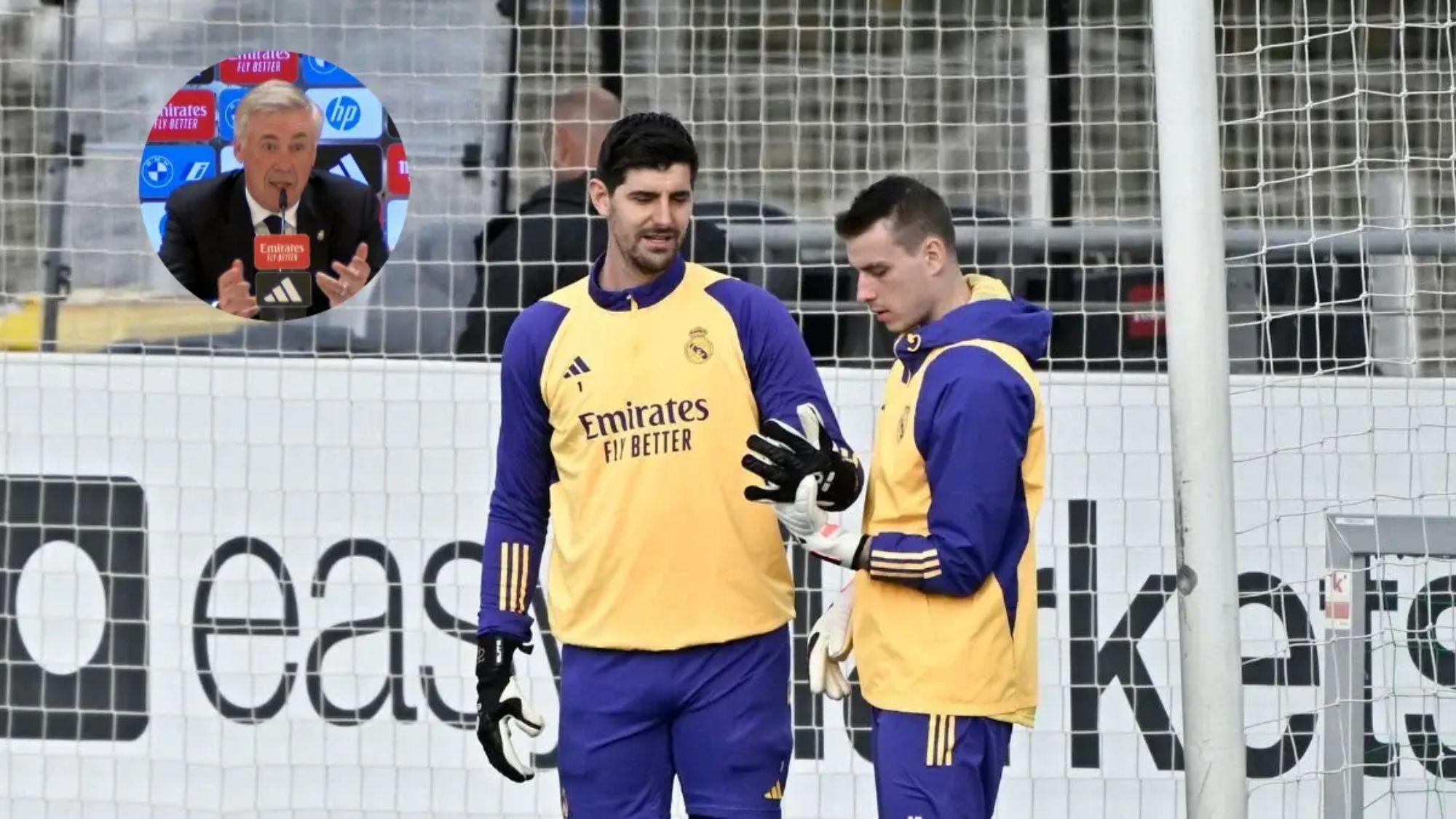 Ancelotti se pronuncia sobre el titular en la portería para Wembley