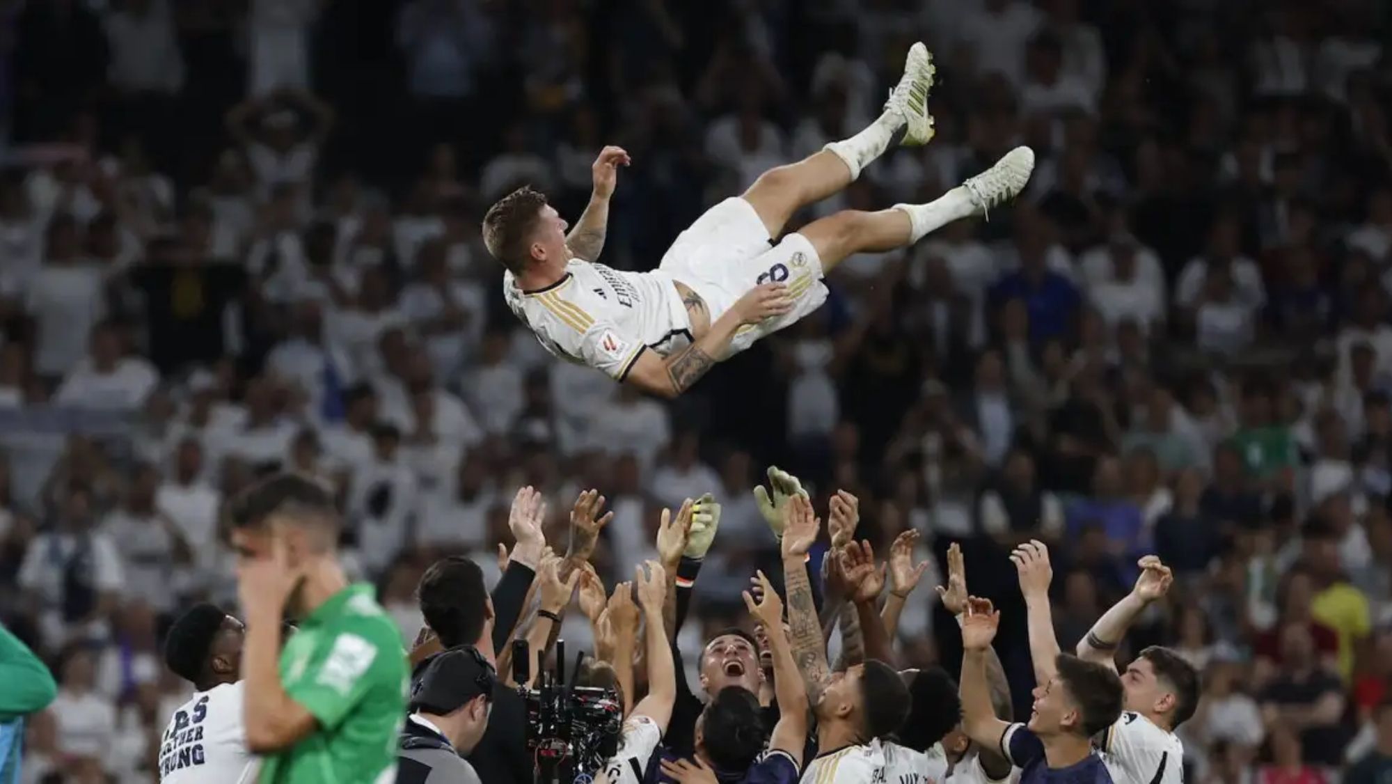 Toni Kroos jugó ayer su último partido en el Santiago Bernabéu