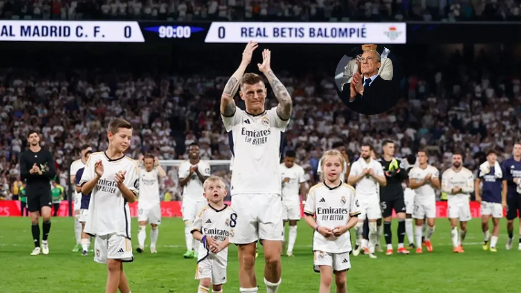 El regalo de Kroos a Florentino en su último partido en el Bernabéu