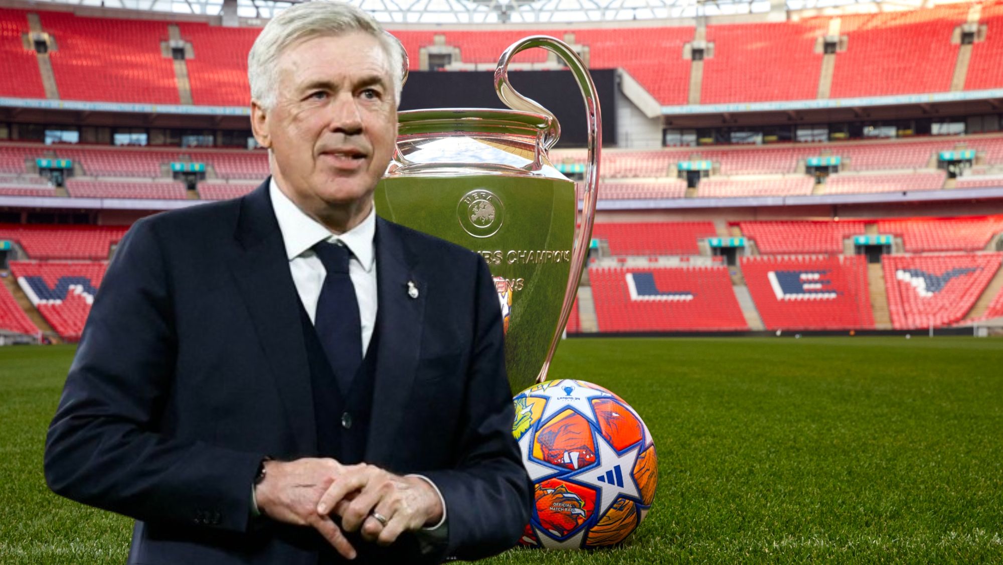 Decisión trascendental de Ancelotti, lo quiere sí o sí en Wembley  el italiano, muy supersticioso