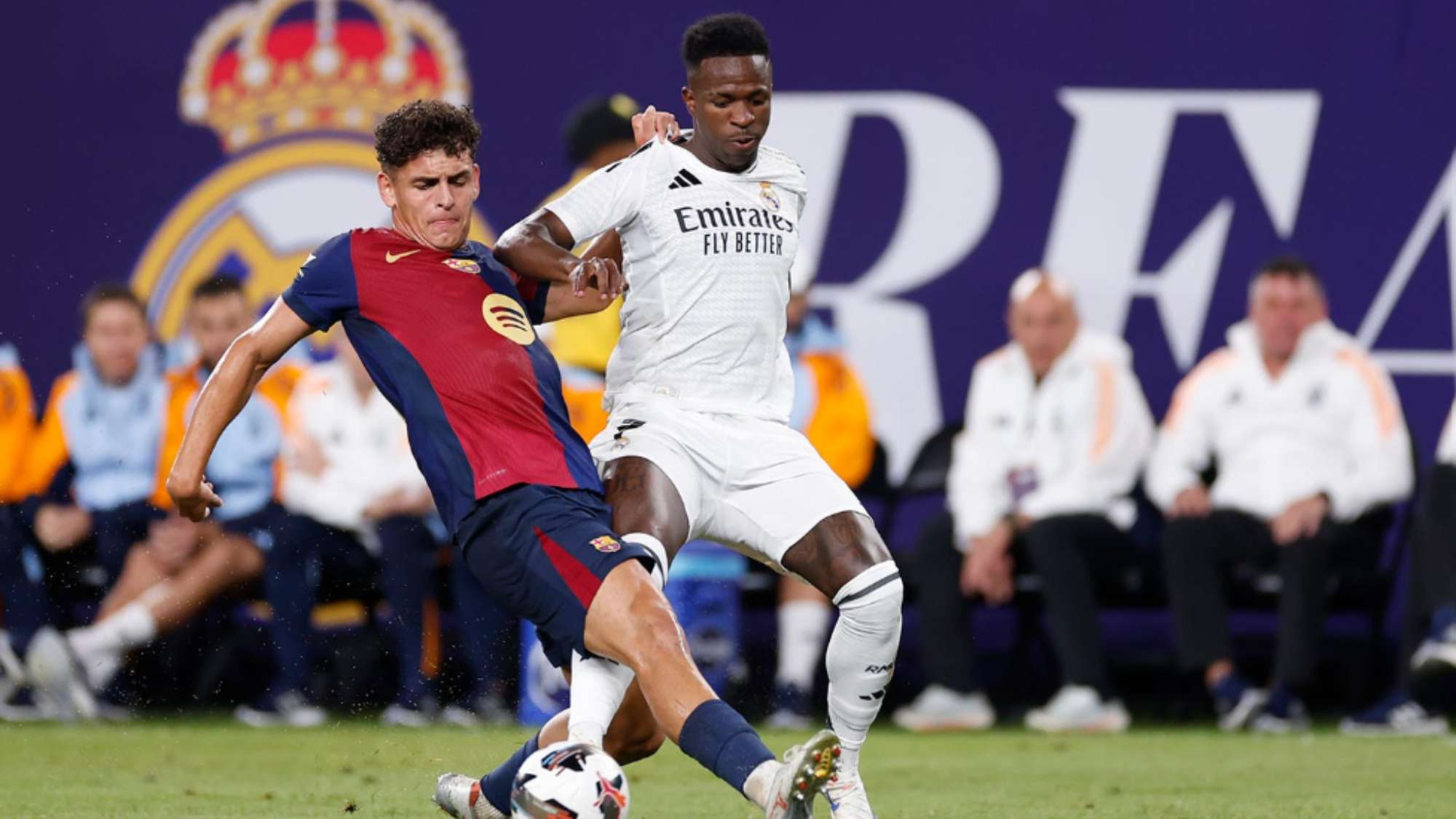 La reacción que provoca Vinicius en el MetLife Stadium al salir a calentar