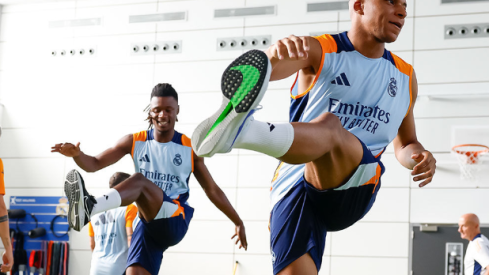 Mbappé en su primer entrenamiento 2