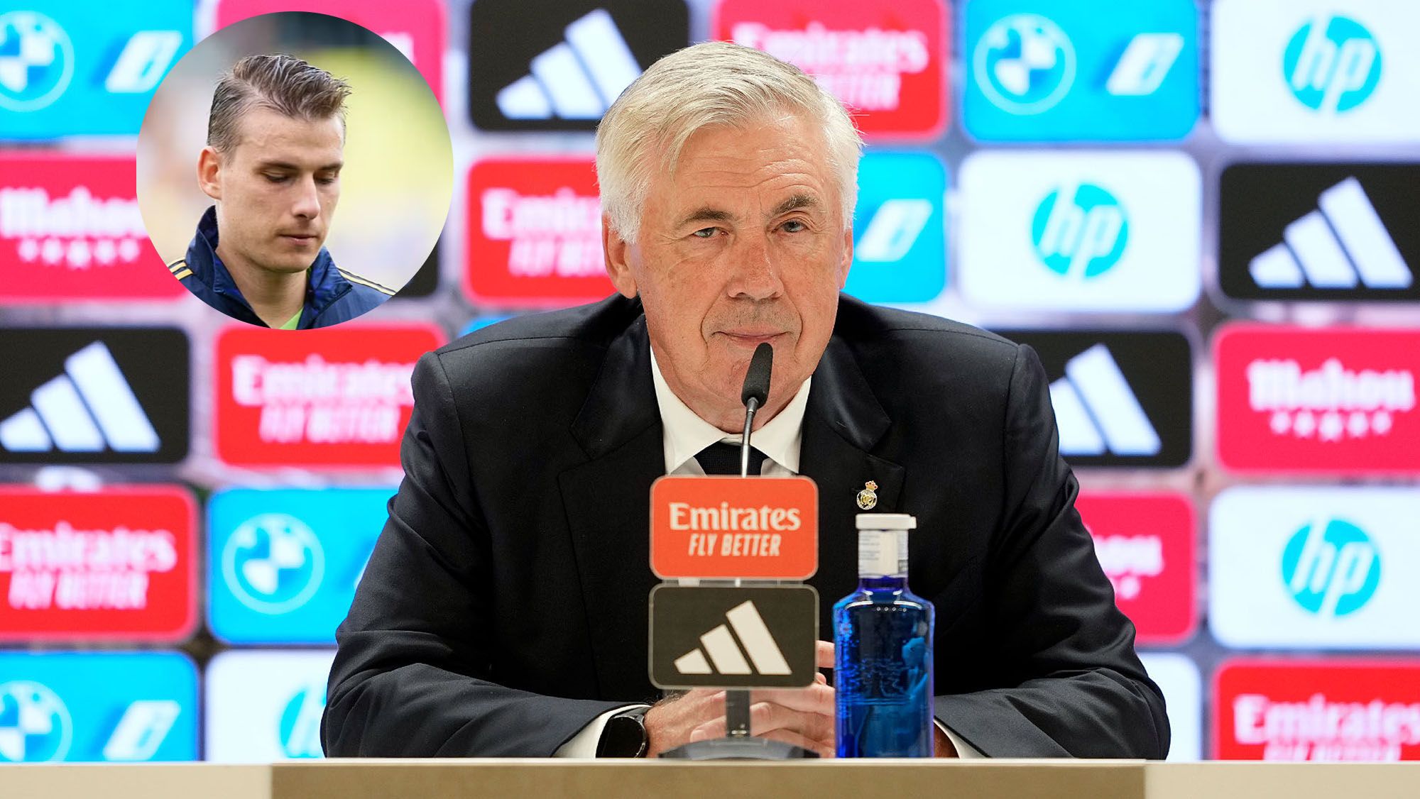 La reacción de Ancelotti al ser preguntado por Lunin que genera muchas dudas: “Se va…”