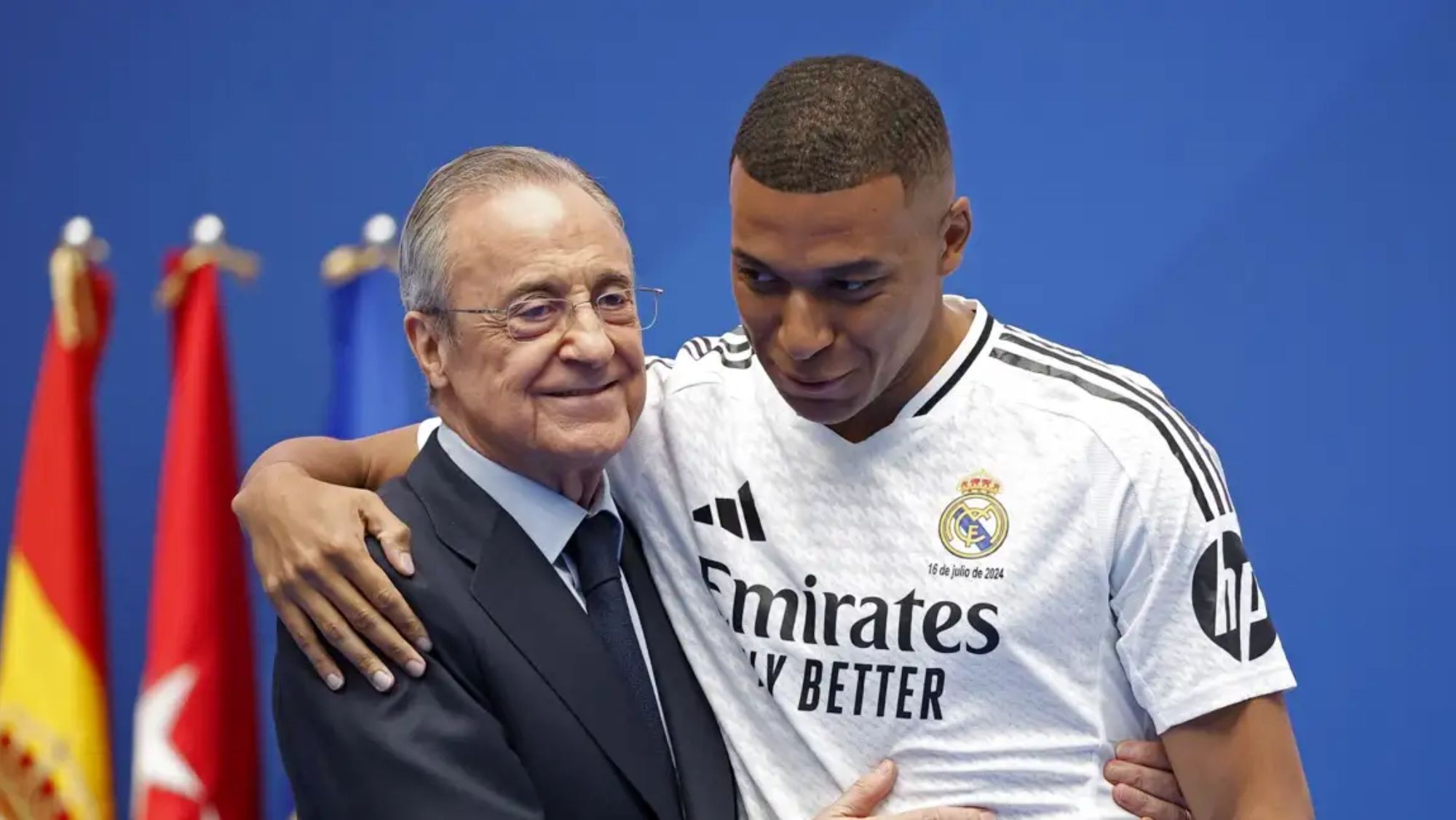 Florentino Pérez y Kylian Mbappé.