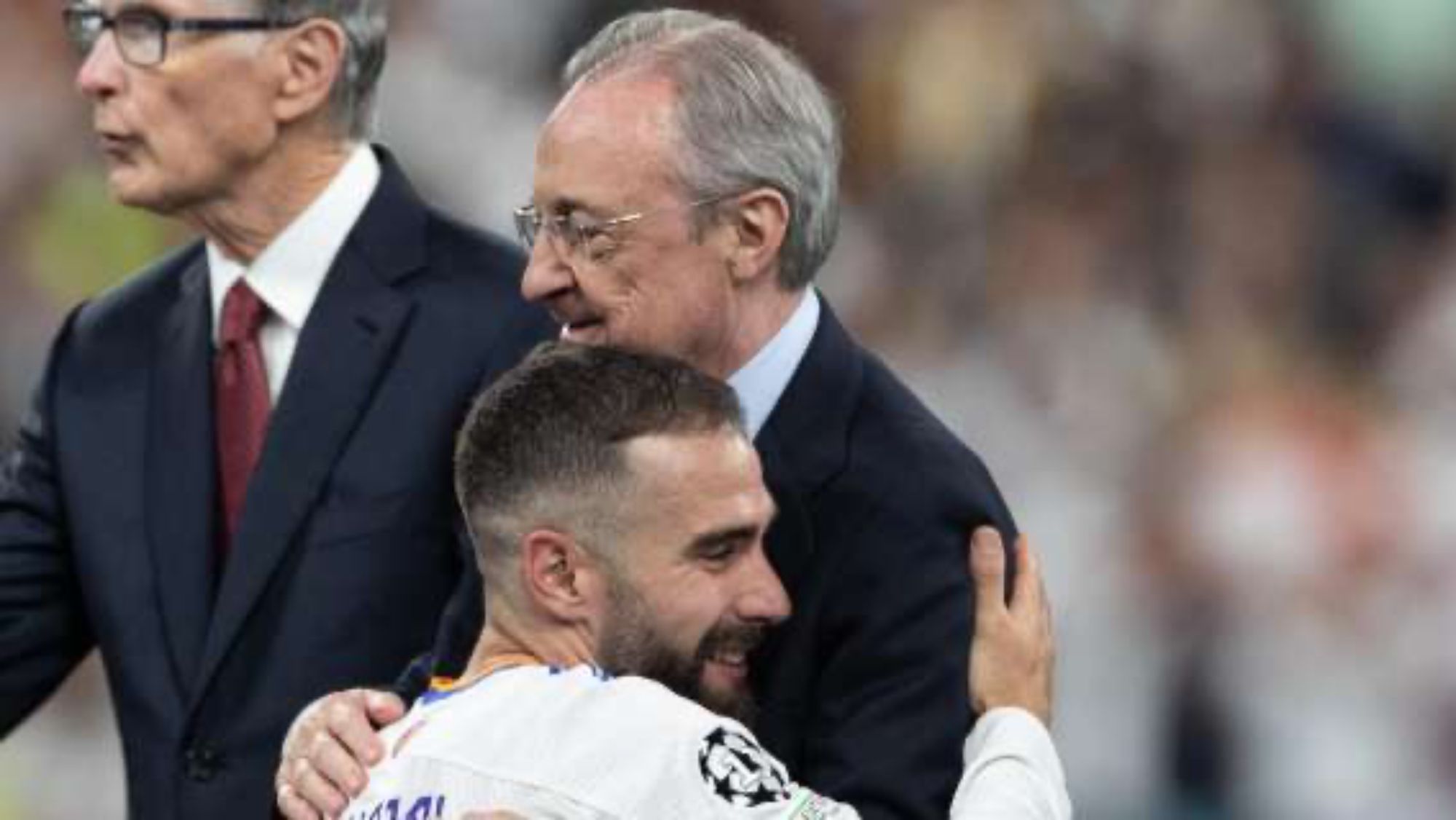 Florentino Pérez, con Dani Carvajal.