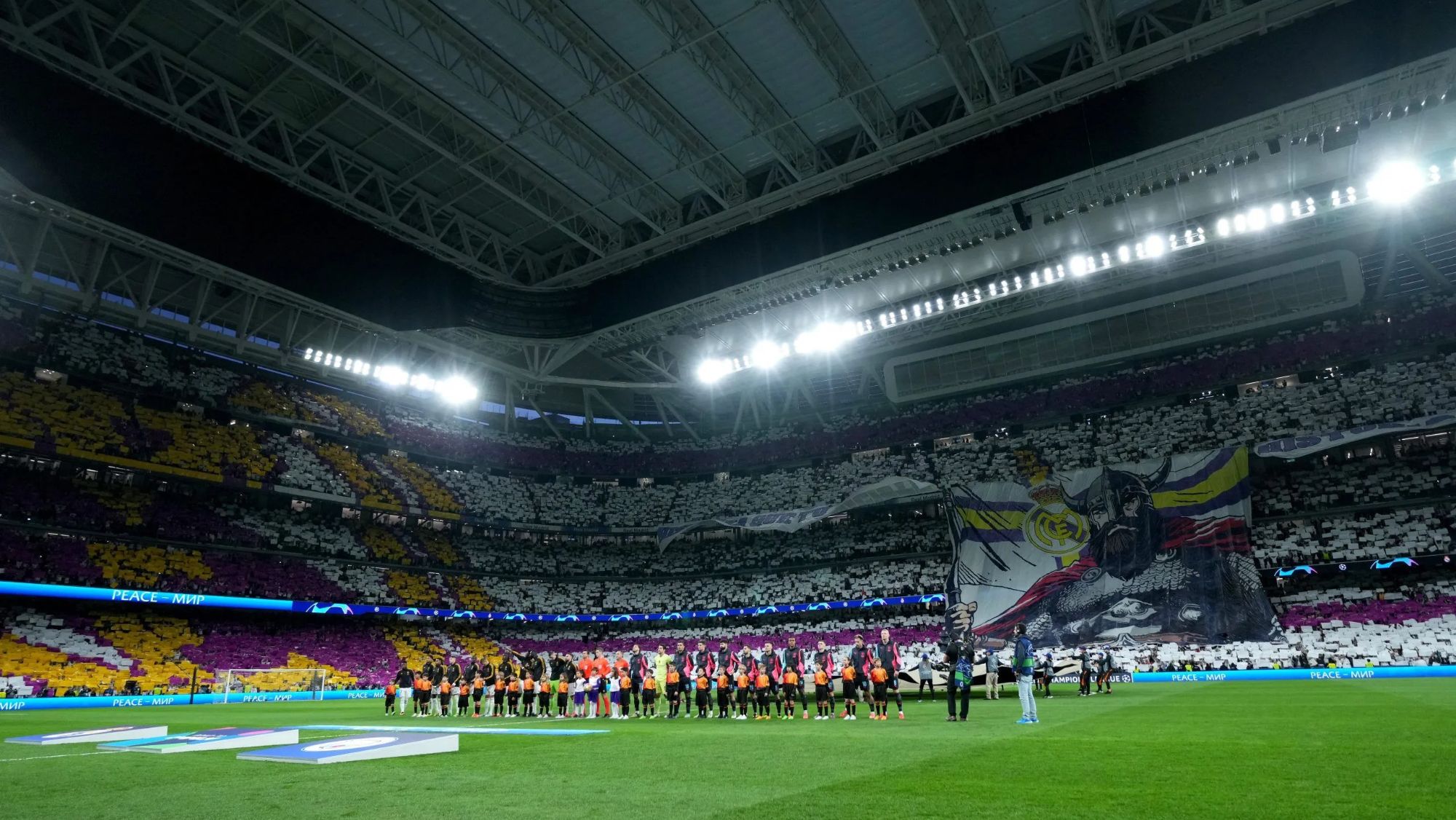 El Santiago Bernabéu, en un partido reciente de Champions.