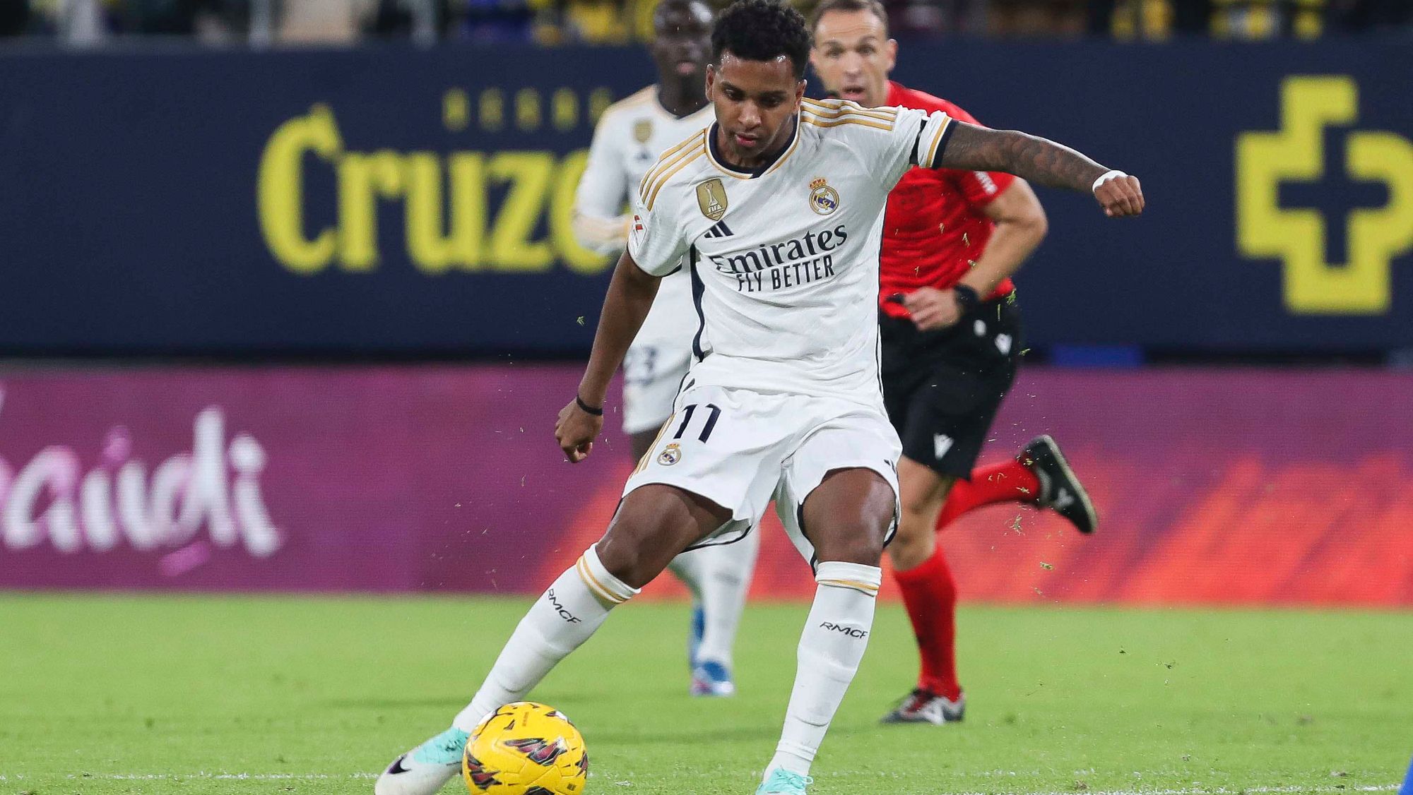 Rodrygo, en un partido del Madrid durante la temporada pasada.