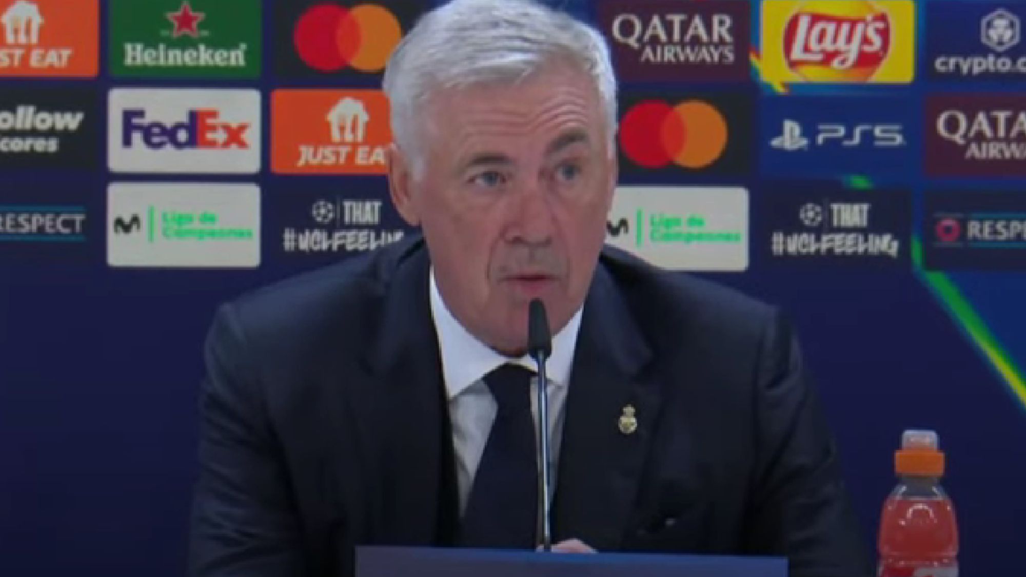 Ancelotti, muy enfadado, se enzarza con un periodista y el zasca es épico: "El Madrid..."