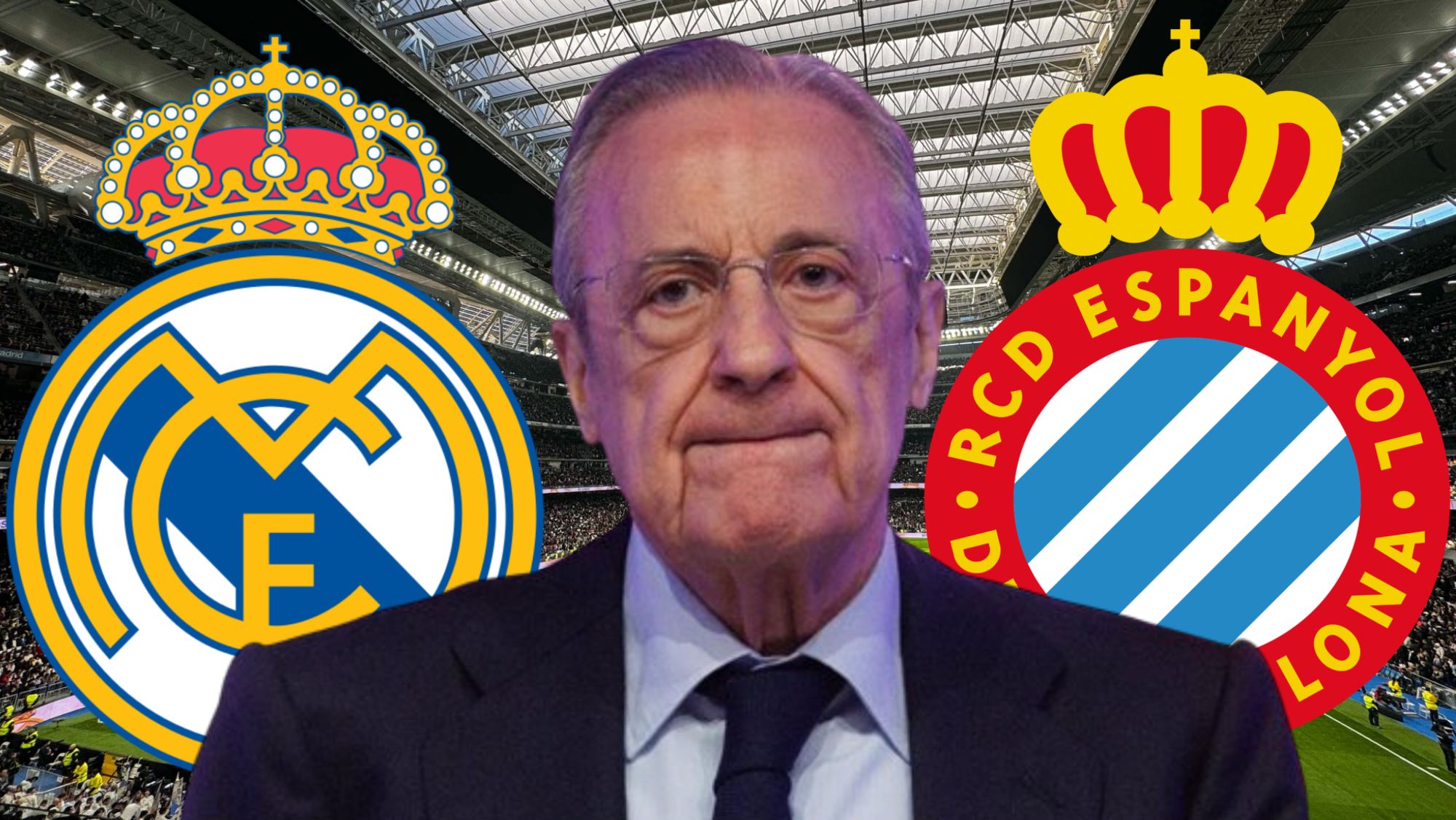 Florentino Pérez, muy atento a todo lo que pueda ocurrir en el Real Madrid-Espanyol de este sábado.