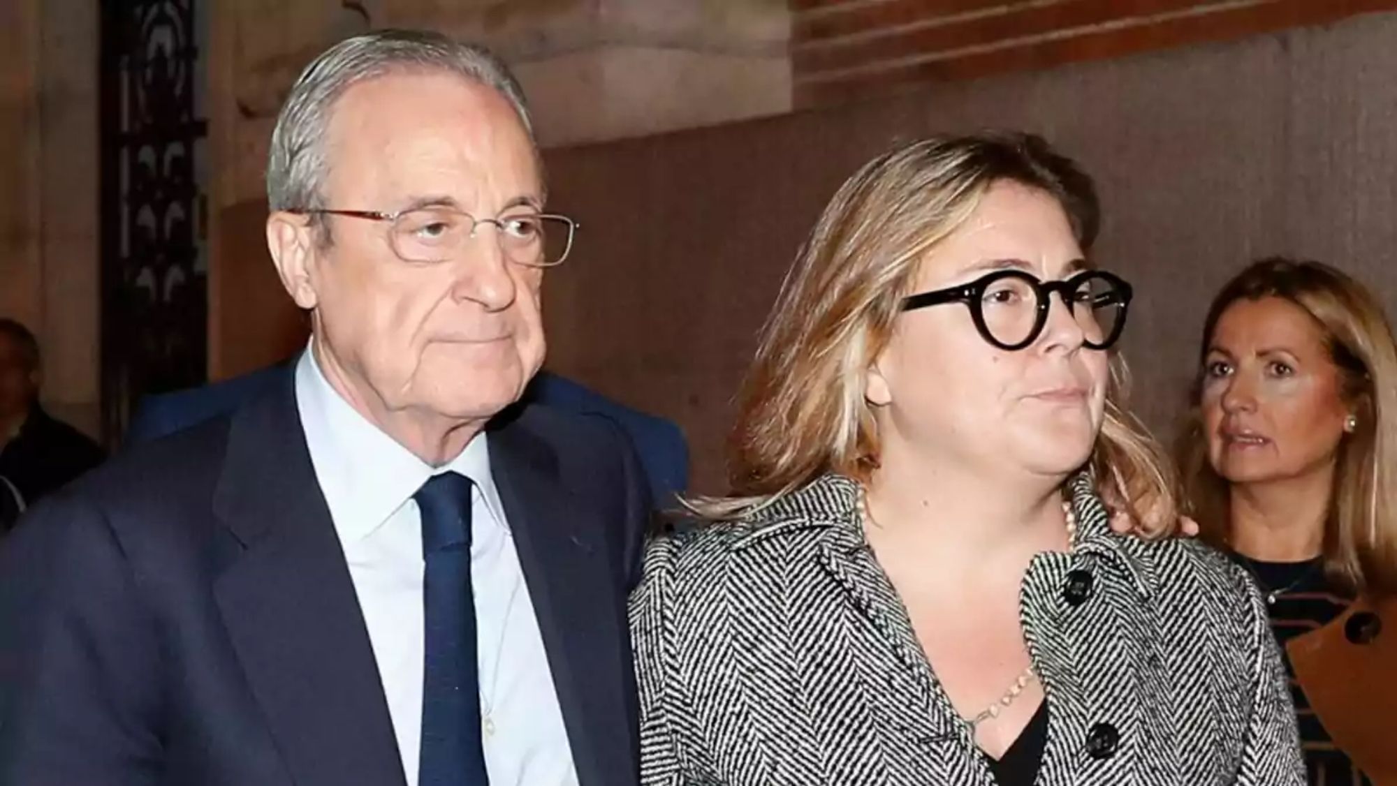 Florentino Pérez, con su hija.