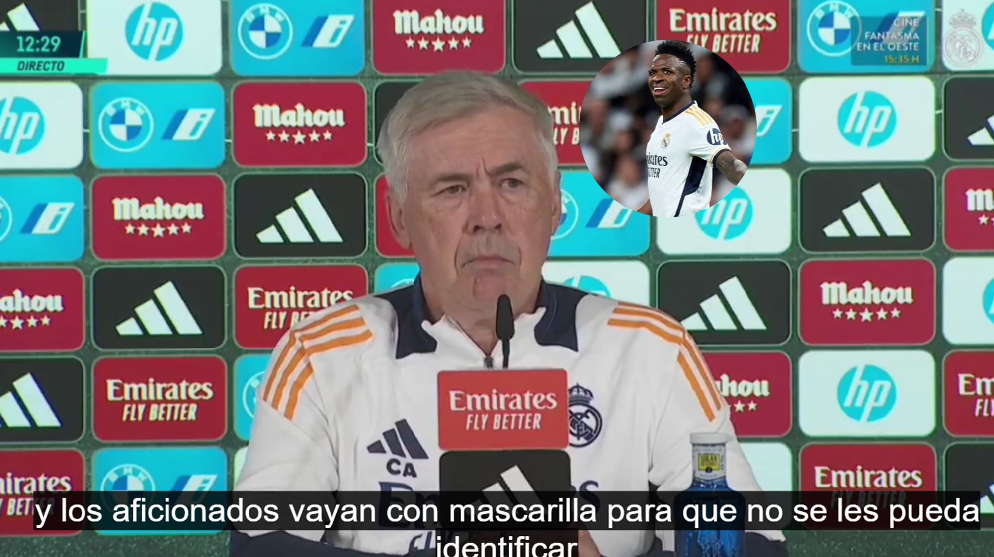 Ancelotti lo confiesa, la sorprendente reacción de Vinicius a la campaña de las mascarillas