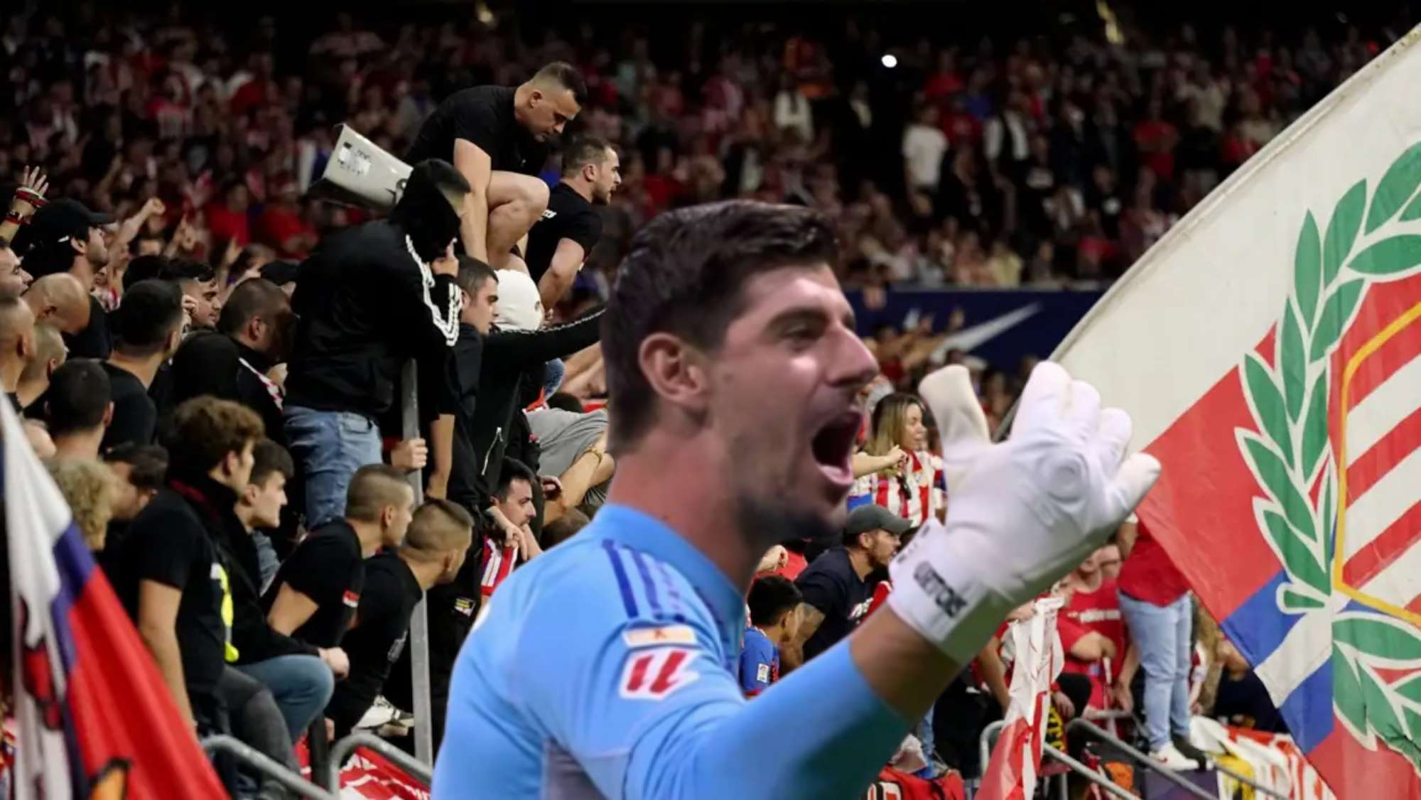 El motivo por el que Courtois hizo el gesto a la grada