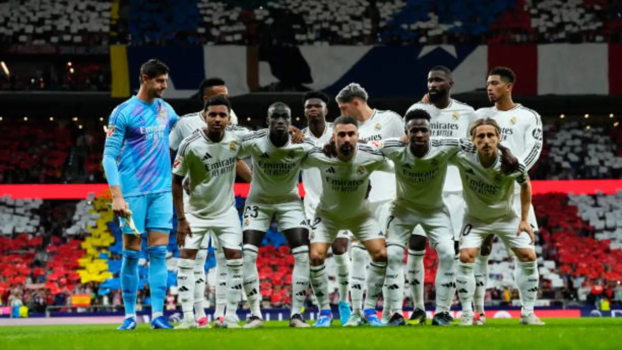 Alineación del Real Madrid contra el Atlético, en el encuentro del pasado domingo.