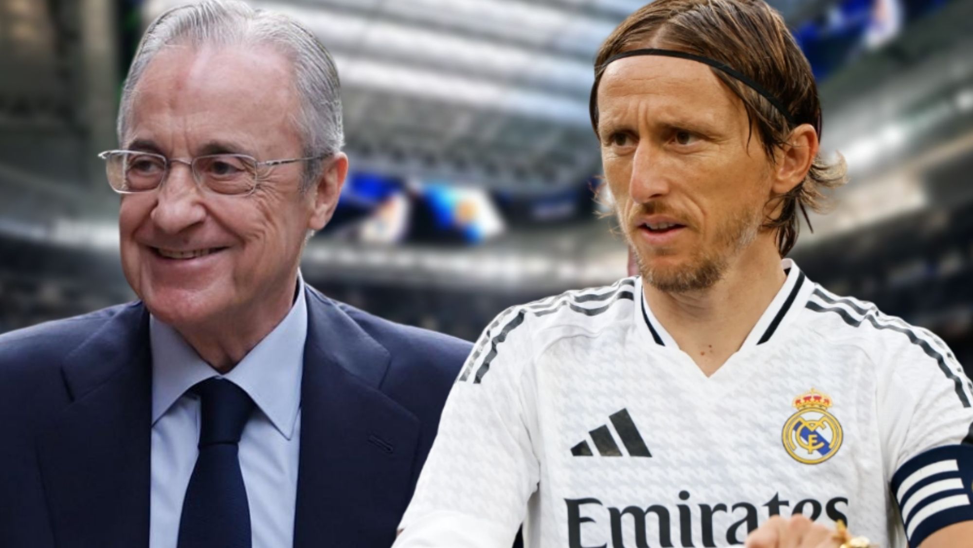 Florentino Pérez y Luka Modric.