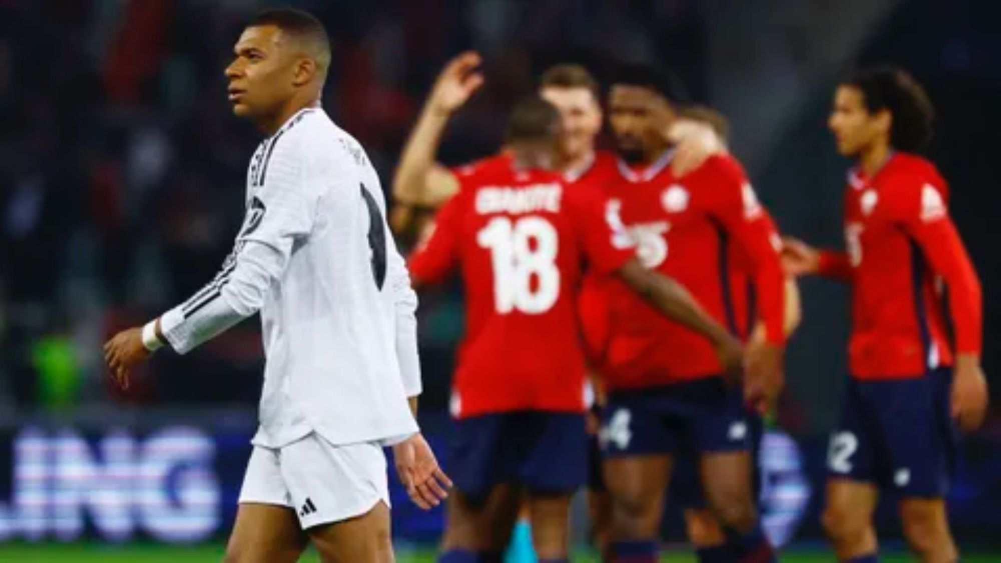 Kylian Mbappé, en el encuentro contra el Lille 