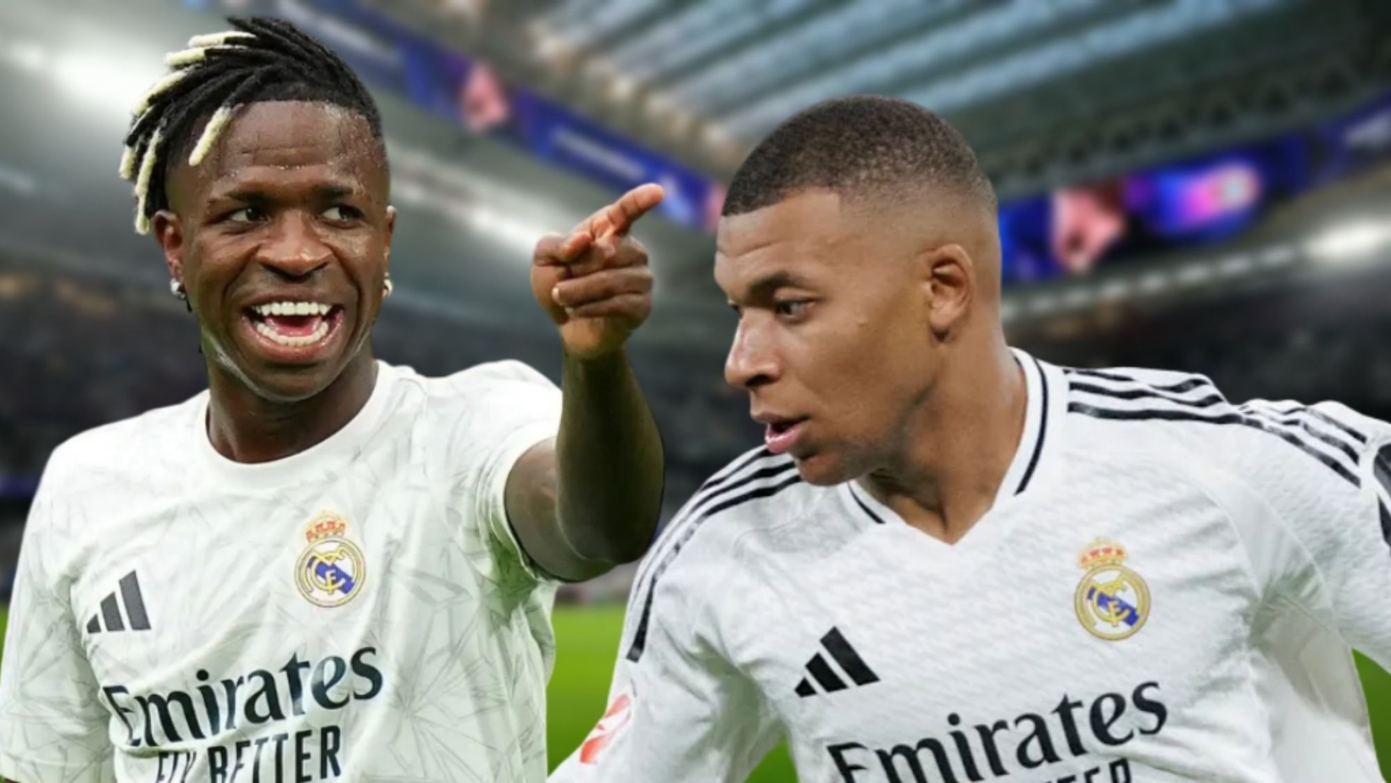 Vinicius Junior y Kylian Mbappé.