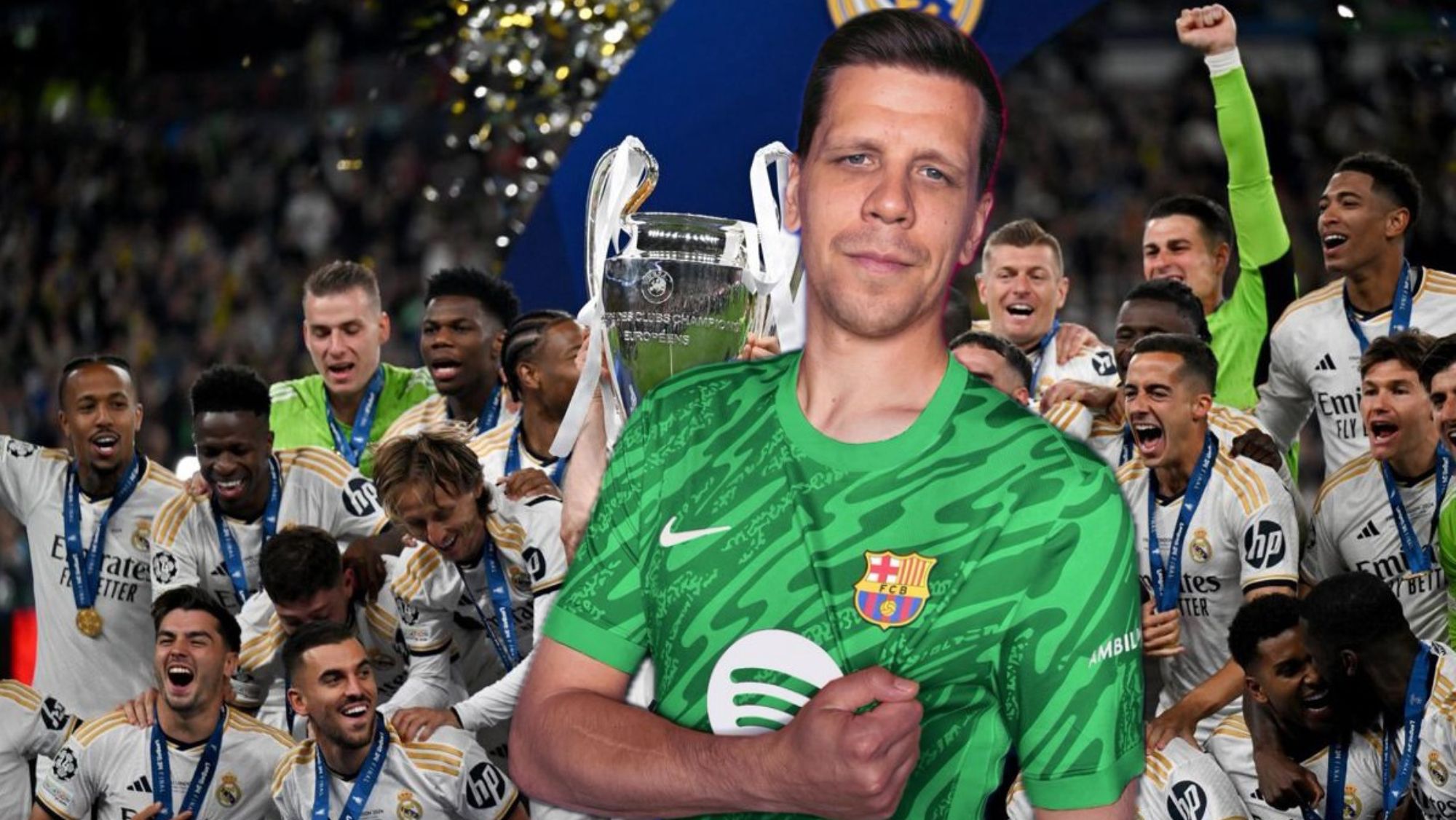 Szczęsny 'amenaza' al Real Madrid con un cigarro en la mano: "Los favoritos..."