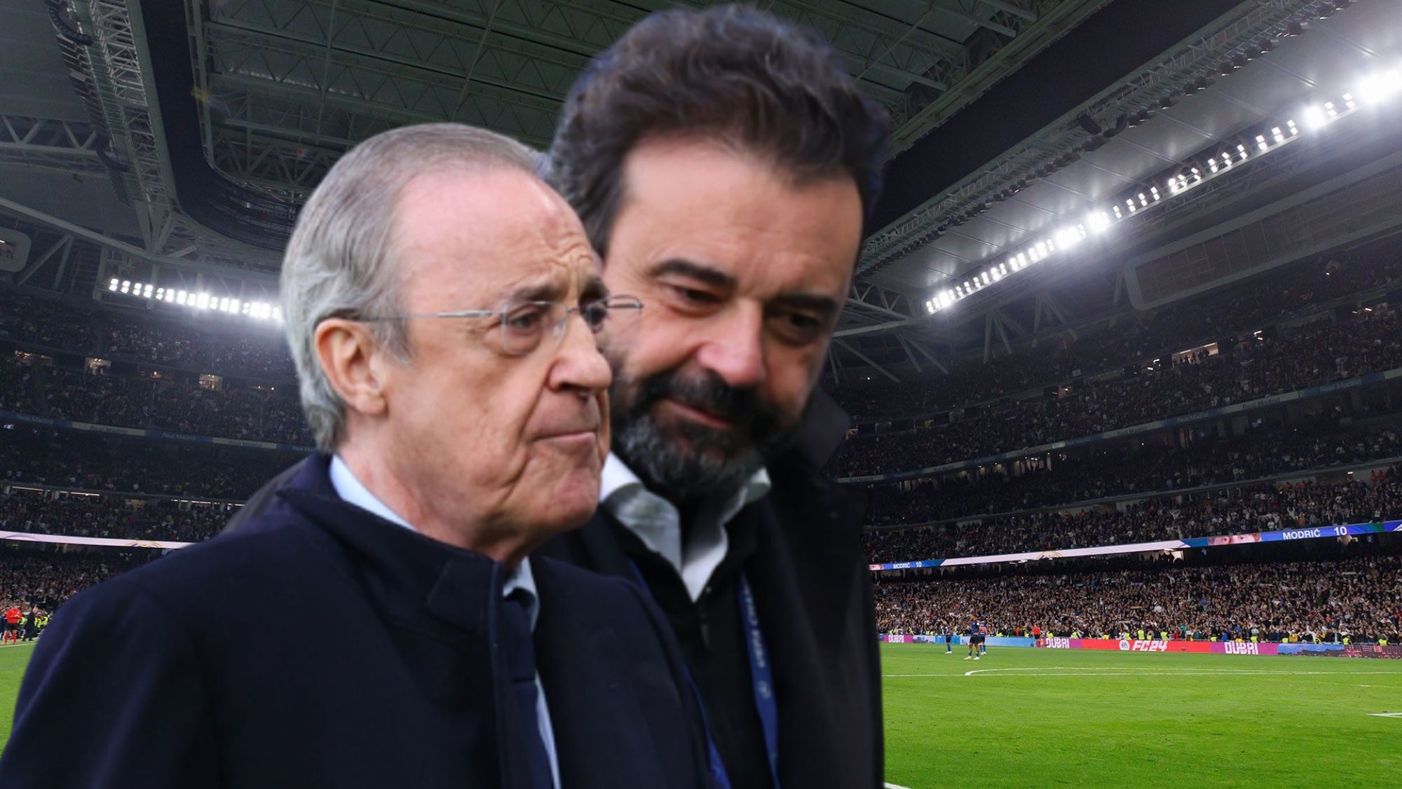 Florentino Pérez y José Ángel Sánchez.