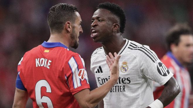 Koke y Vinícius en el derbi del 29 de septiembre.