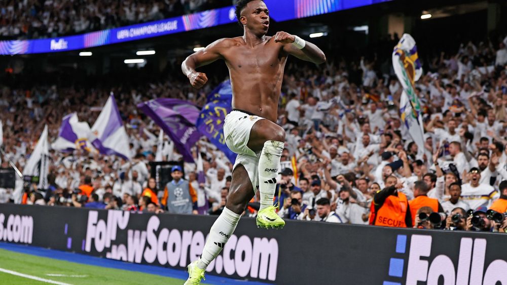 Vinicius Júnior en el último partido del Real Madrid