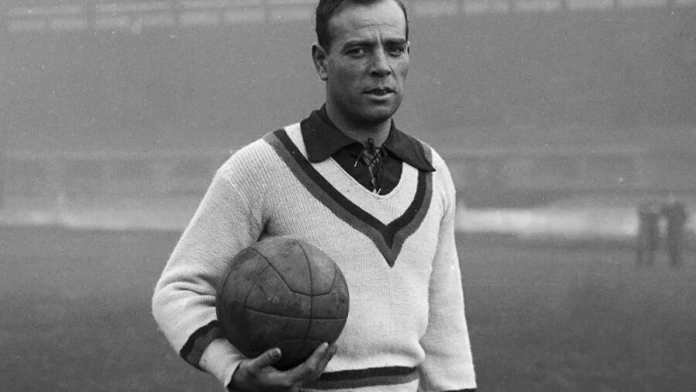 Ricardo Zamora con la camiseta del Real Madrid