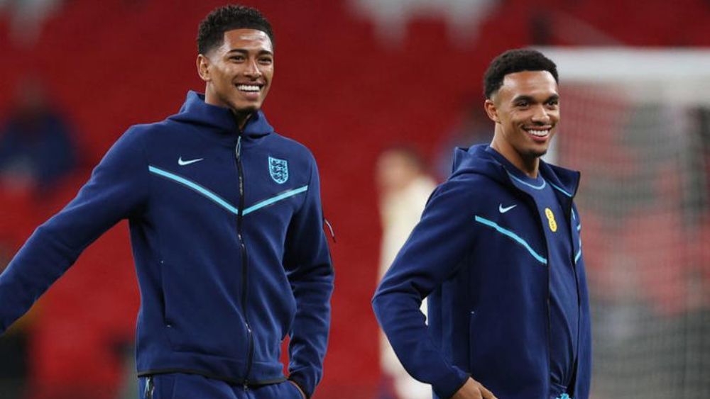 Jude Bellingham y Trent Alexander-Arnold, con la Selección de Inglaterra. 