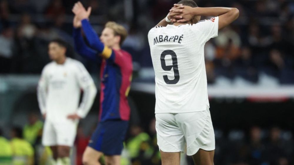 Kylian Mbappé, en el partido contra el Barcelona de este sábado.