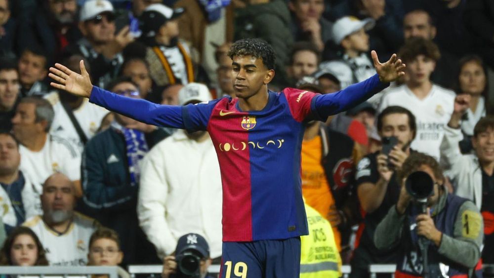 Lamine Yamal, en el Bernabéu el pasado sábado.