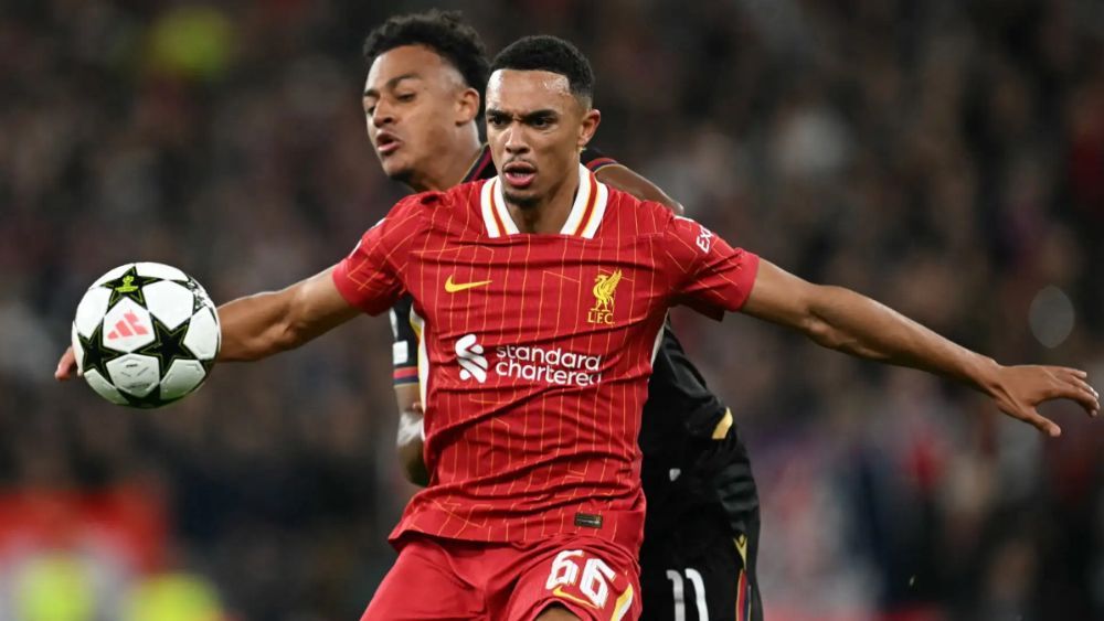 Trent Alexander-Arnold, durante un partido con el Liverpool en la presente temporada.