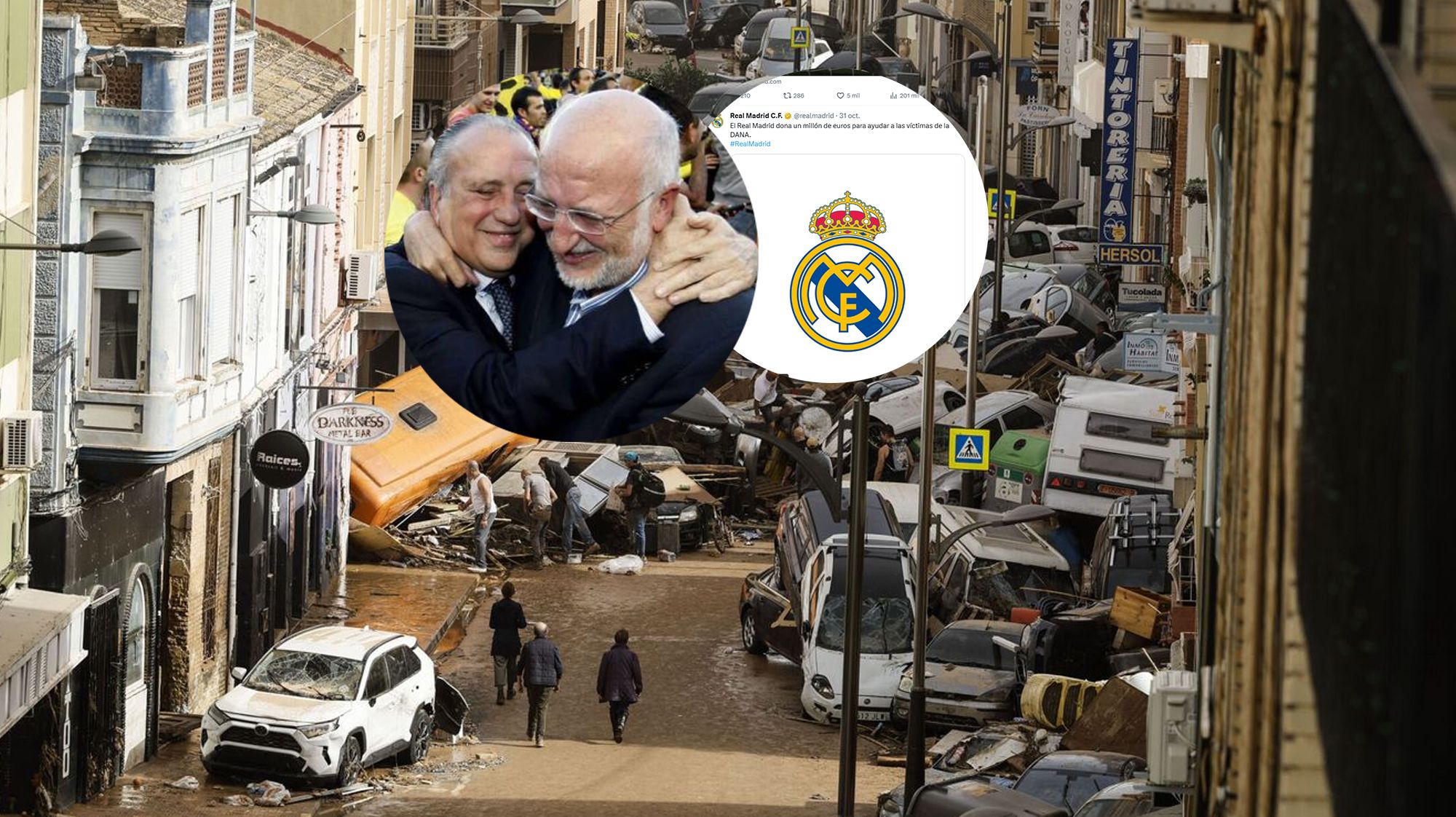 Los hermanos Roig se suman al Real Madrid con esta donación económica por la DANA