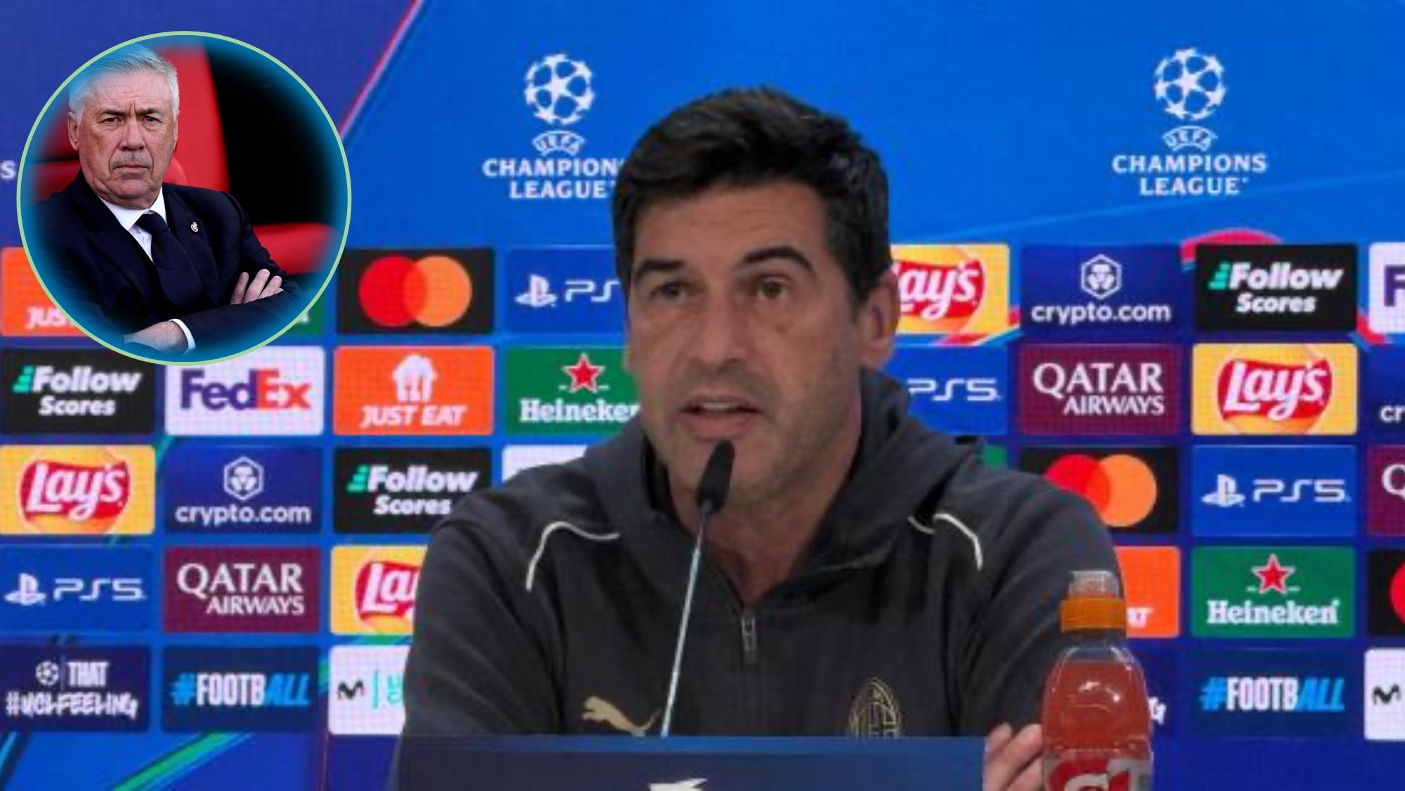 Paulo Fonseca, entrenador del Milan, tiene claro que el partido de este martes contra el Madrid no será sencillo.