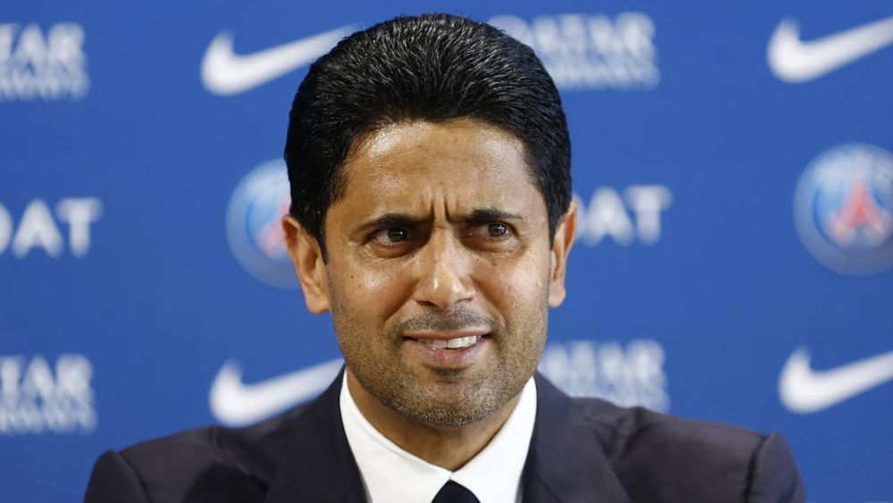 Nasser Al-Khelaifi, presidente del PSG, podría intentar 'robar' al Madrid: quiere a Vinicius.