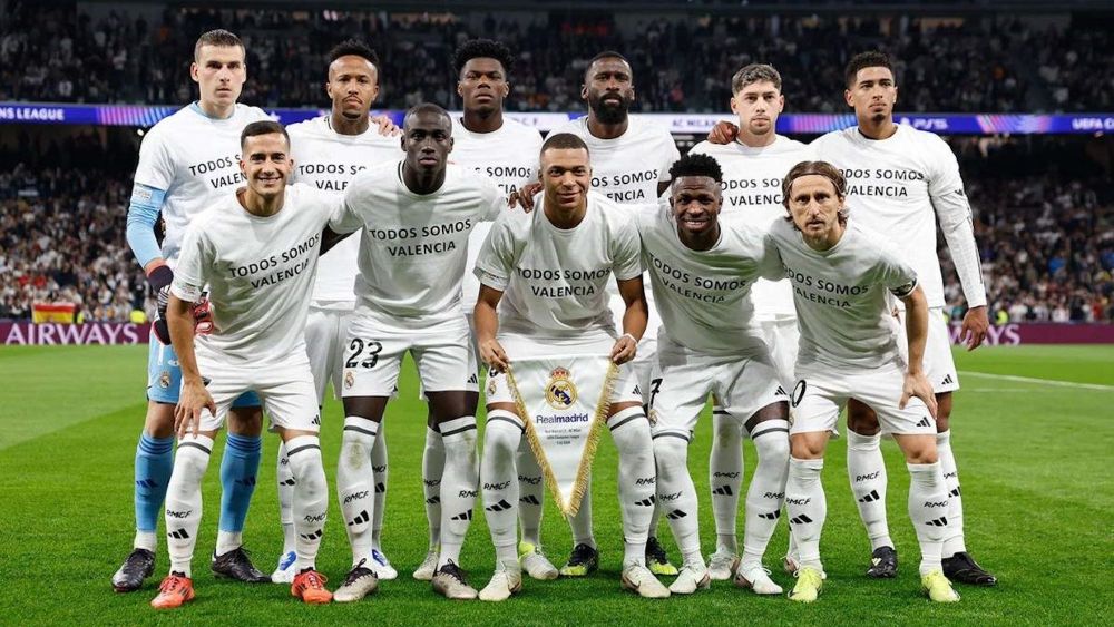 El once del Real Madrid ayer contra el Milán.