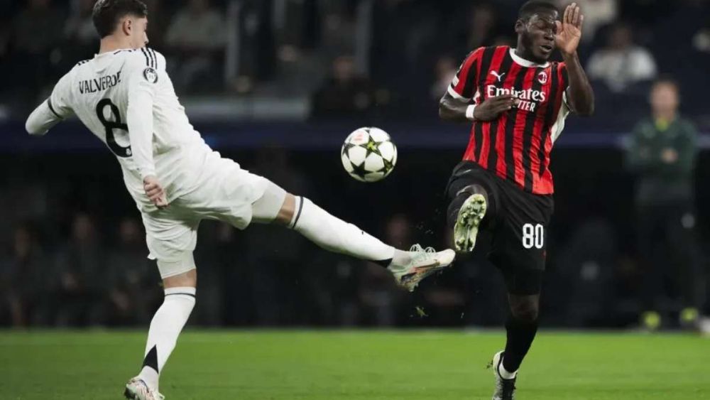 Fede Valverde frente al Milan