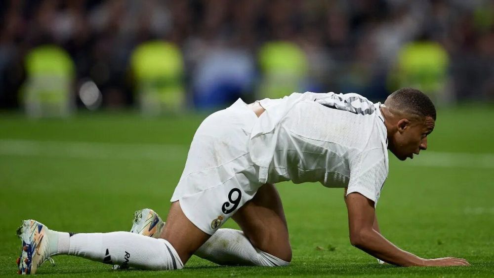 Mbappé durante un partido con el Real Madrid