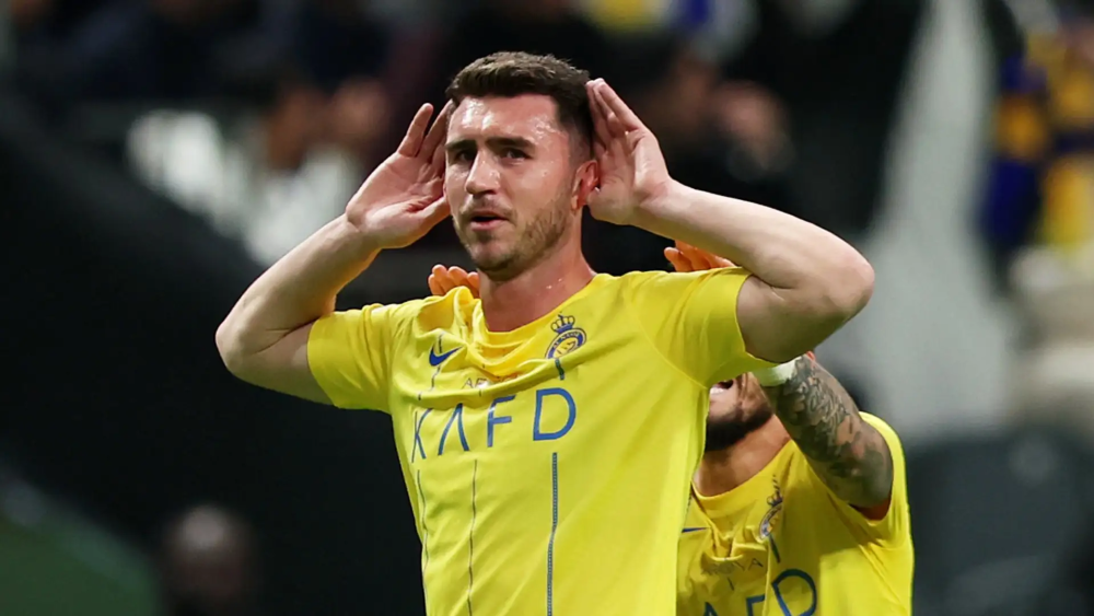 Laporte celebrando un gol con su equipo