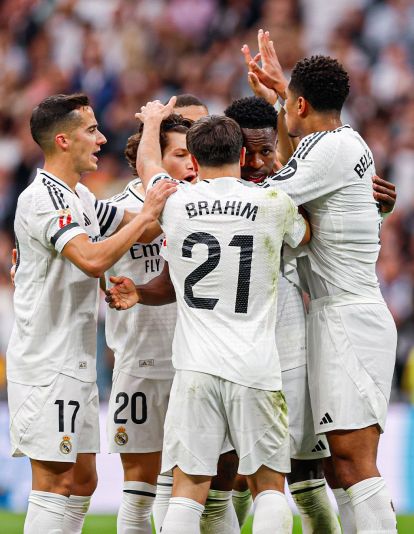 Celebración de los jugadores del Real Madrid.