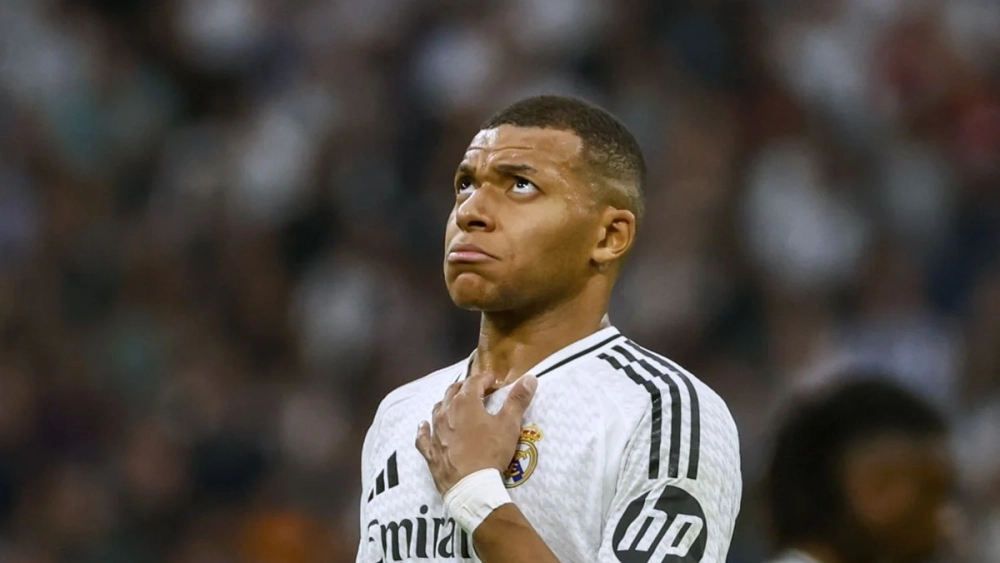 Mbappé con el Real Madrid