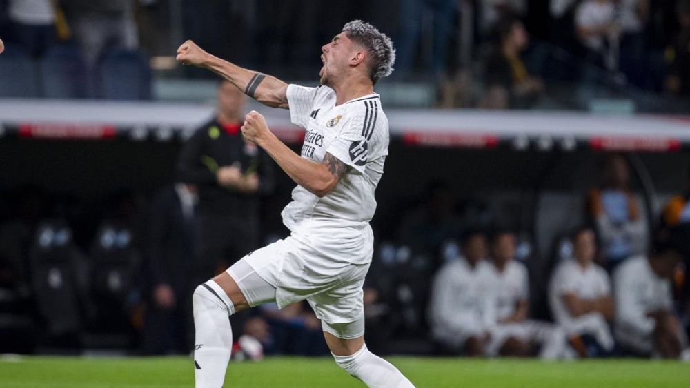 Fede Valverde, celebrando un gol durante esta campaña.