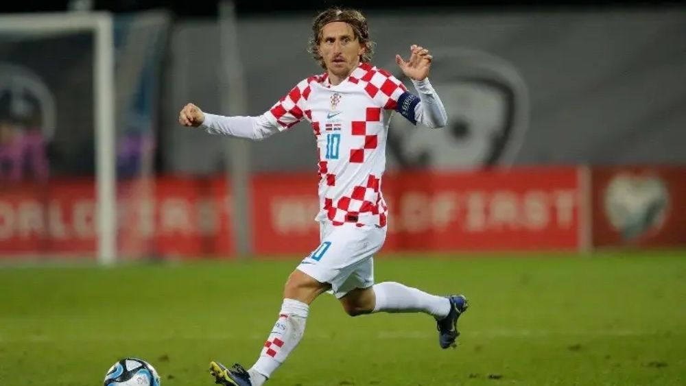 Luka Modric, con la Selección croata, perdió este viernes frente a Escocia.