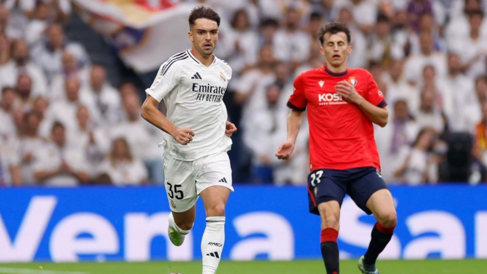 Raúl Asencio debutó, el pasado sábado, ante Osasuna en el nuevo Bernabéu.